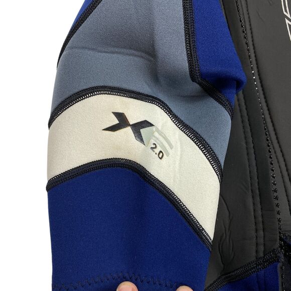 Xcel Axis 2mm Hydroflex Shorty Wetsuit Size Small Navy Gray Nylon Back Zipper - Picture 8 of 16